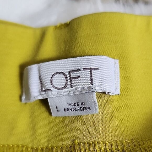 Chartreuse Comfy T~shirt Feel Cotton Shorts with Belt~Sash Size L - Picture 4 of 6